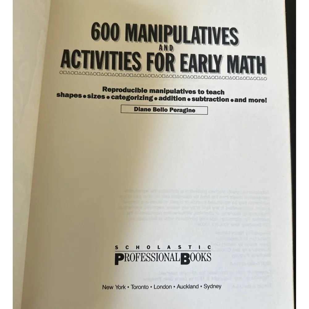 Vintage 1991 600 Manipulatives and Activities For Early Math For Grades K-2